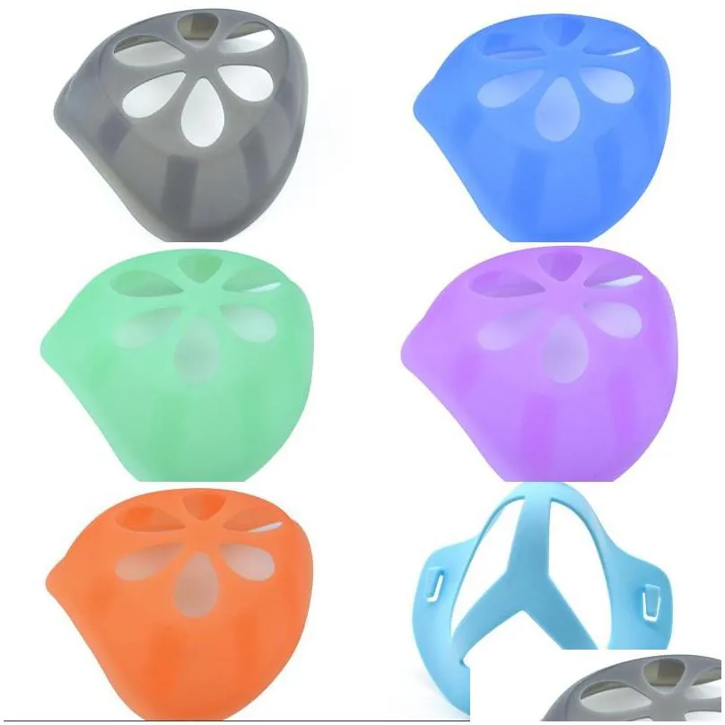 muiti color face mask bracket breathable silica gel smoothly mouth nose three dimensional woman man mouth mask brackets 2 4yt