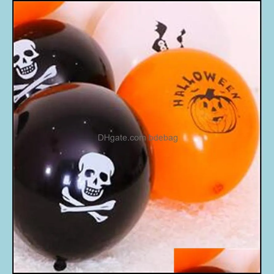 halloween balloon latex bat printing multi styles balloons festival party black orange decorative airballoon arrival 15xsa l1