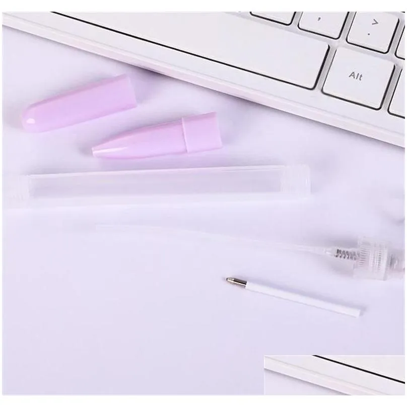 plastic empty spray pen 7ml macaroon color plastic fashion school storage bottle portable fillable kid pens 0 75xc g2