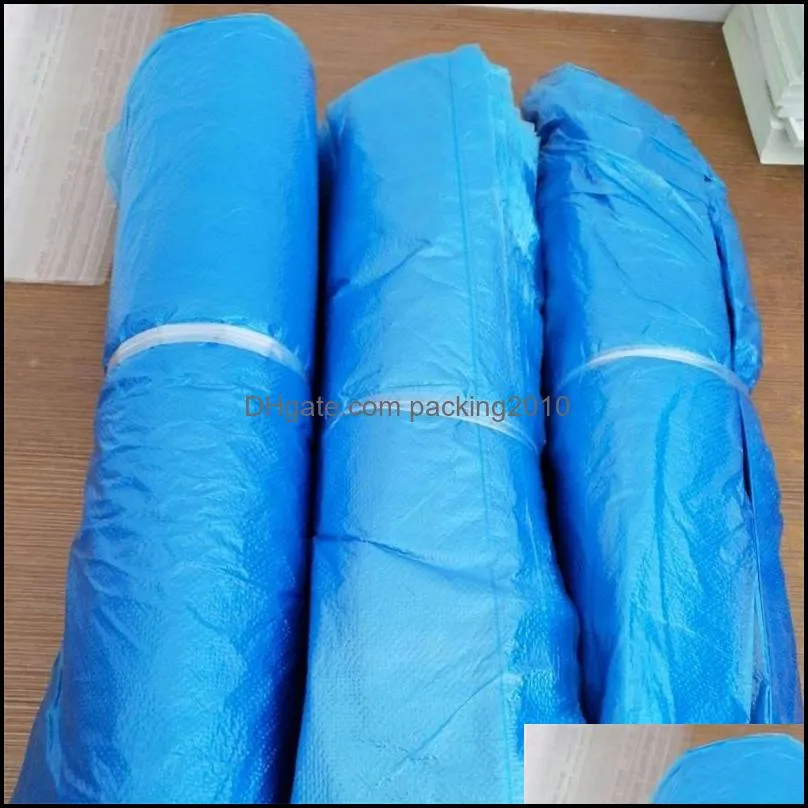 outdoor long style disposable shoes cover plastics blue colors boot covers safety overshoes fit indoor carpet floor 0 3yq e19