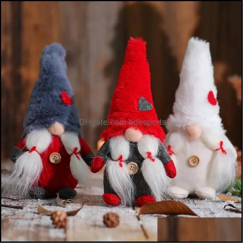 christmas decoration supplies long braid plush doll santa cartoon toy gnome dolls ornaments xmas festive gifts home decor 7 8qy3 d3