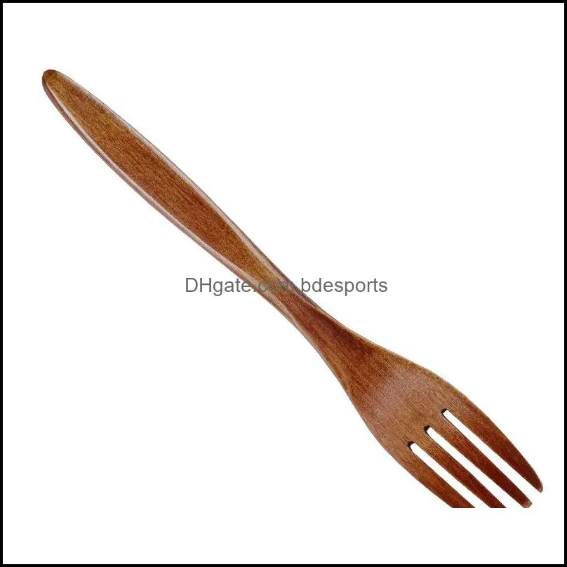 wooden forks ecofriendly japanese wood salad dinner fork tableware dinnerware for kids adults cake fruit wood fork customizable 46 g2