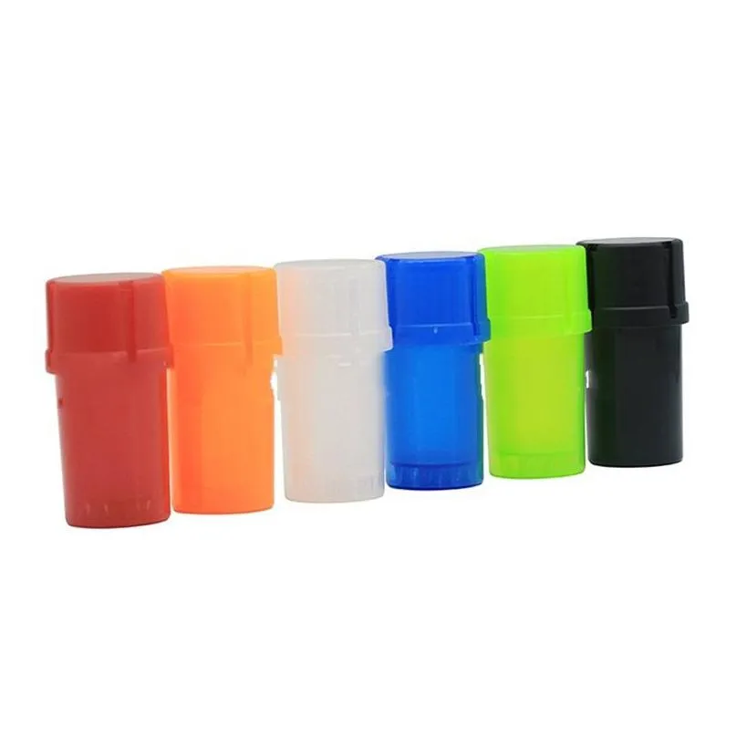 acrylic dry herb grinder garbage can modeling smoking grinders plain colors bottles shaped smoke storage case for promotion gift 2yh