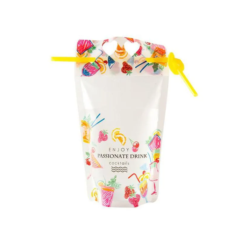 500ml drink pouches self sealing bag drinkware water airtight bags milky tea portable drinking pouch tools 0 23xc b2