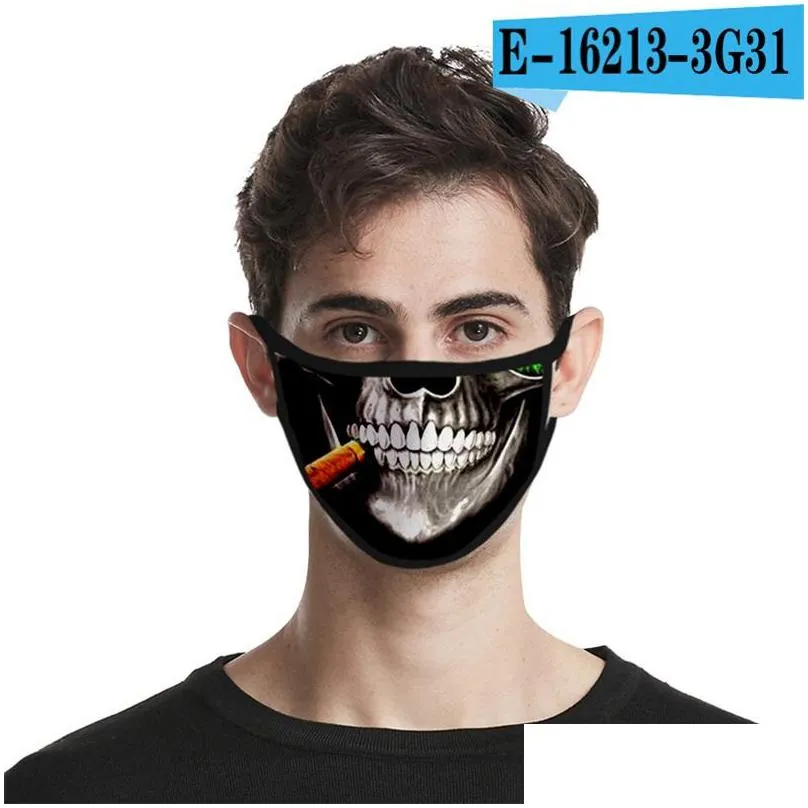 washable face masks dustproof mascarilla reuseable respirator outdoor protection ice silk 3d fashion skull riding sunshade 2 2fdg d2