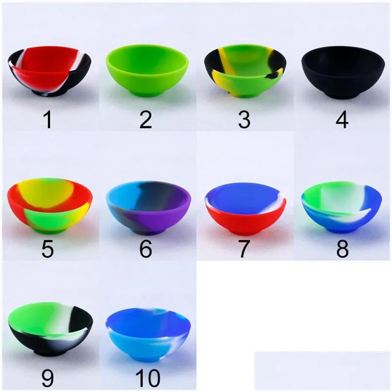 mini concentrate storage container food grade silicone bowl shape oil wax dab boxes ointment case of smoking accessories non stick 1 4sl