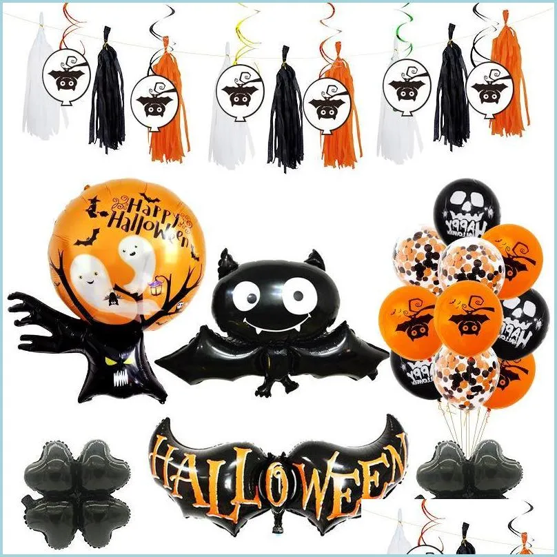 halloween balloon festival celebrate party decoration ball bat screw pendant  day gas sphere manufactor direct selling 29fx