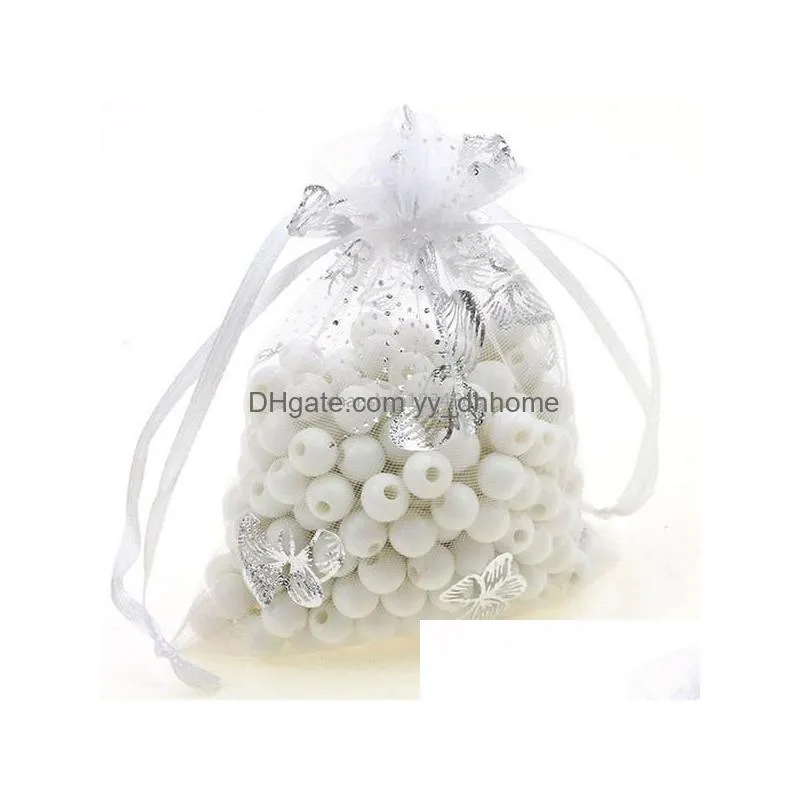 dozens of sizes mesh organza bag jewelry gift pouch wedding party xmas candy drawstring bags package black red white size 7x9 9x12 10x15 15x20 20x30