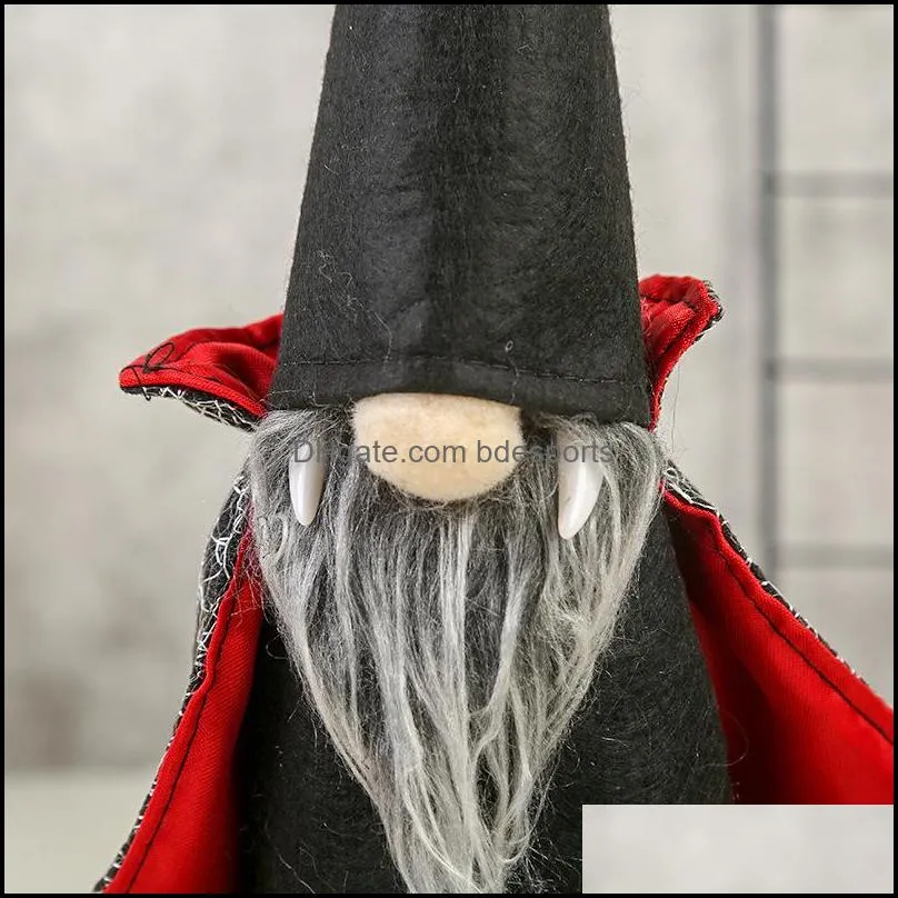 halloween party witch dolls vampires have fangs toys garden gnome desktop scene faceless doll decoration halloween novelty gifts 9 5wf