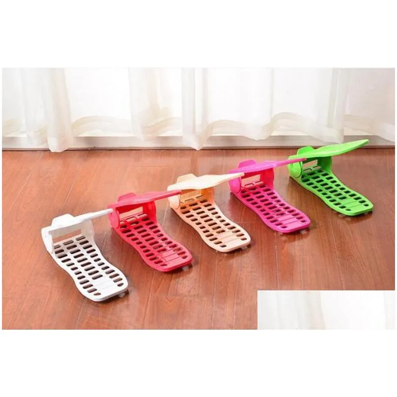 thicken shoe rack adjustable wear resistant indoor storage holders mould proof solid color shoes stand durable 2 8yy bb