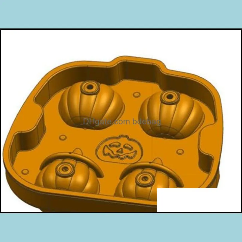 chocolates mould silicone party favor halloween gift pirat pattern die 3d pumpkin head ice lattice factory direct selling 14 3fl p1