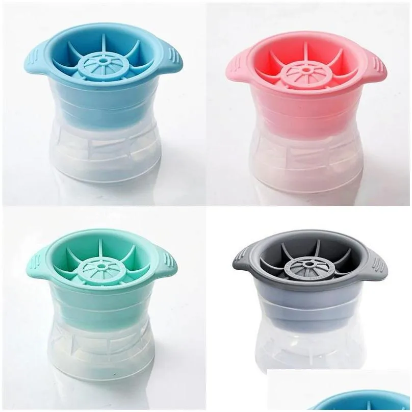 circulars mould silicones lid diy layered ice cube trays pp base waters mold kitchen green drains hole 4 5jl l2