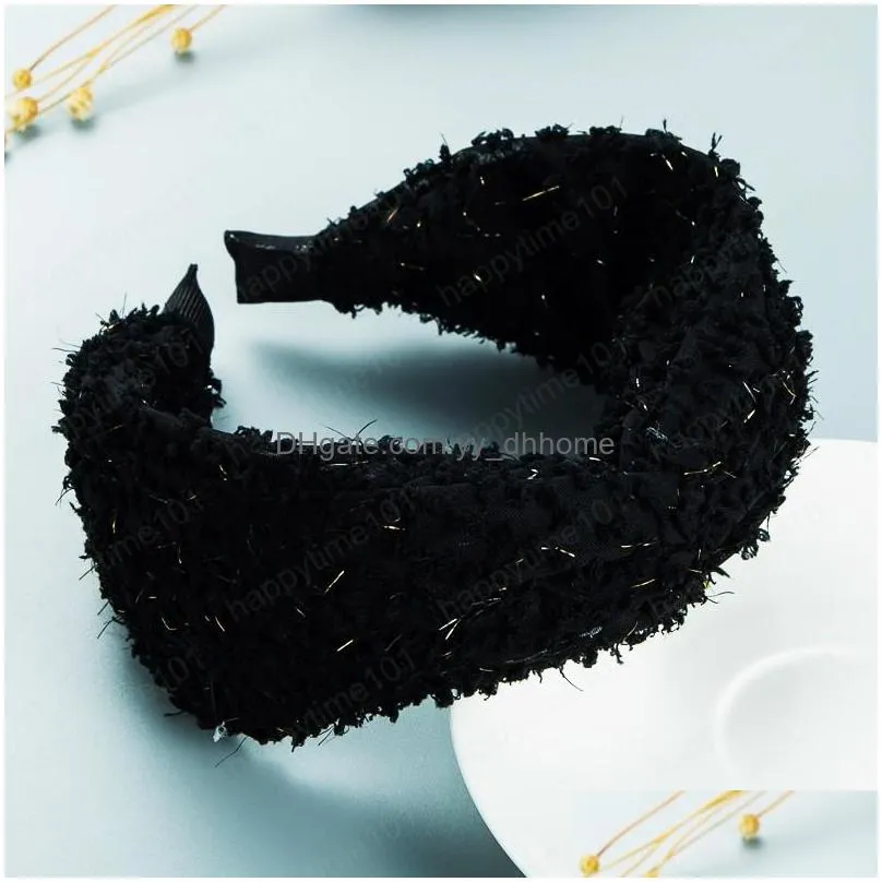 vintage korean bowknot headband for woman elegant center twisted widebrimmed hairband girls washing face headpieces