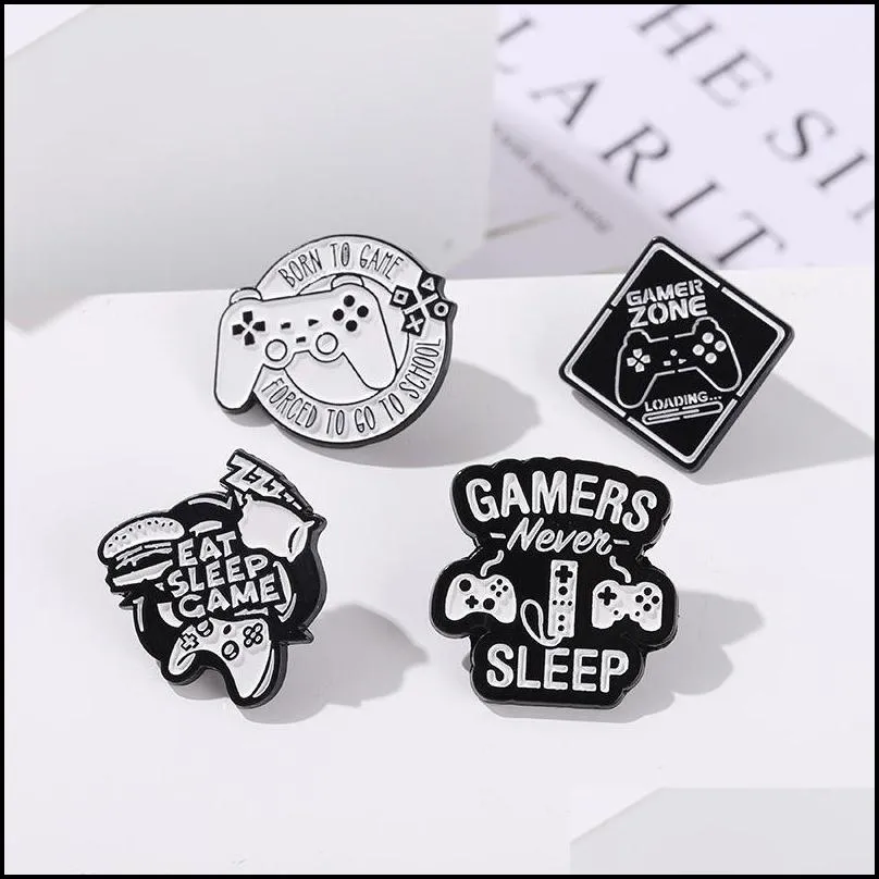 gamer enamel pin gaming quote brooches video game player teen boys hat shirt metal badges gift for geeks n gamers 1446 d3