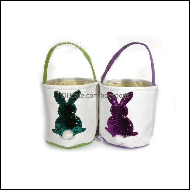 easter basket skep canvas bag explosive money diy manual baskets embroidery sequins rabbit eco friendly anti wear 13 5czac1