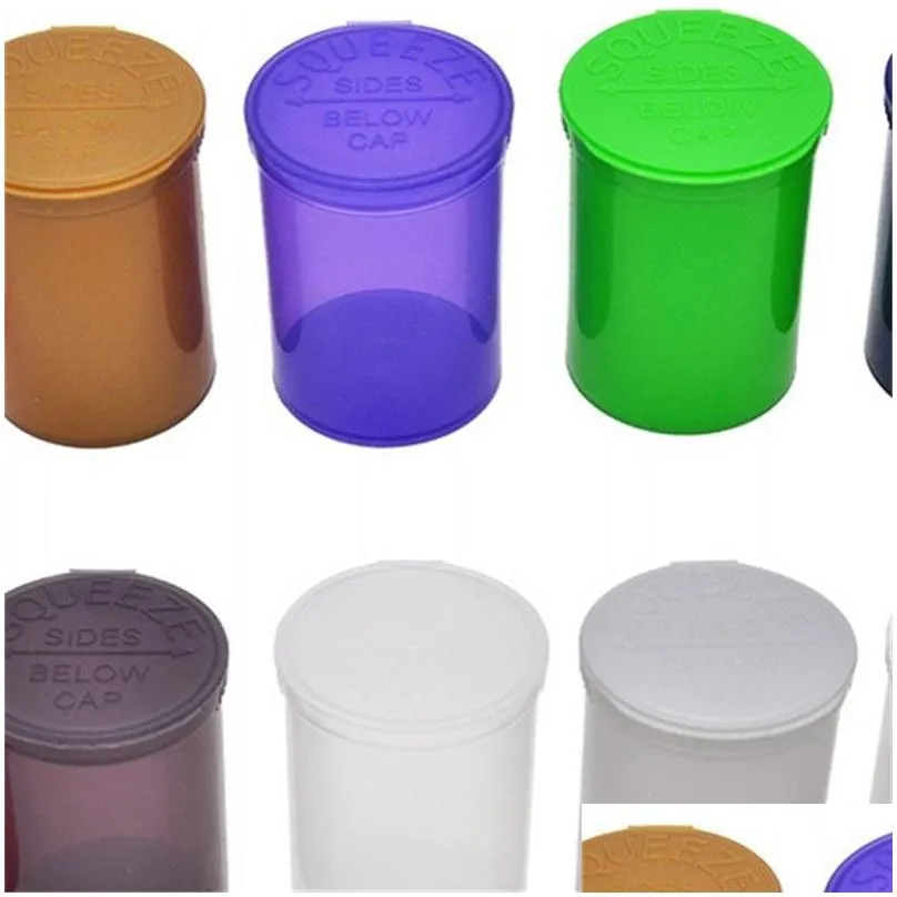 70x40mm plastic herb box airtight container storage case various patterns colors organizer cylindrical shape 1 5xb b2