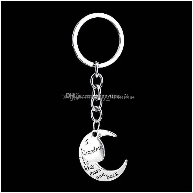 i love you to the moon and back keychain key rings moon love keychain designer jewelry