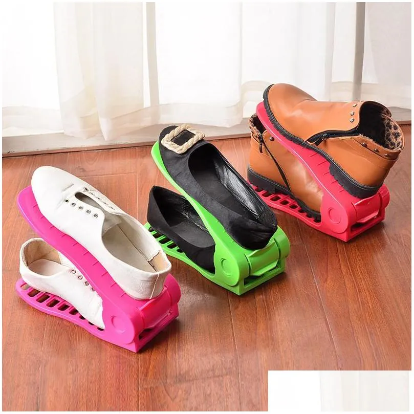thicken shoe rack adjustable wear resistant indoor storage holders mould proof solid color shoes stand durable 2 8yy bb