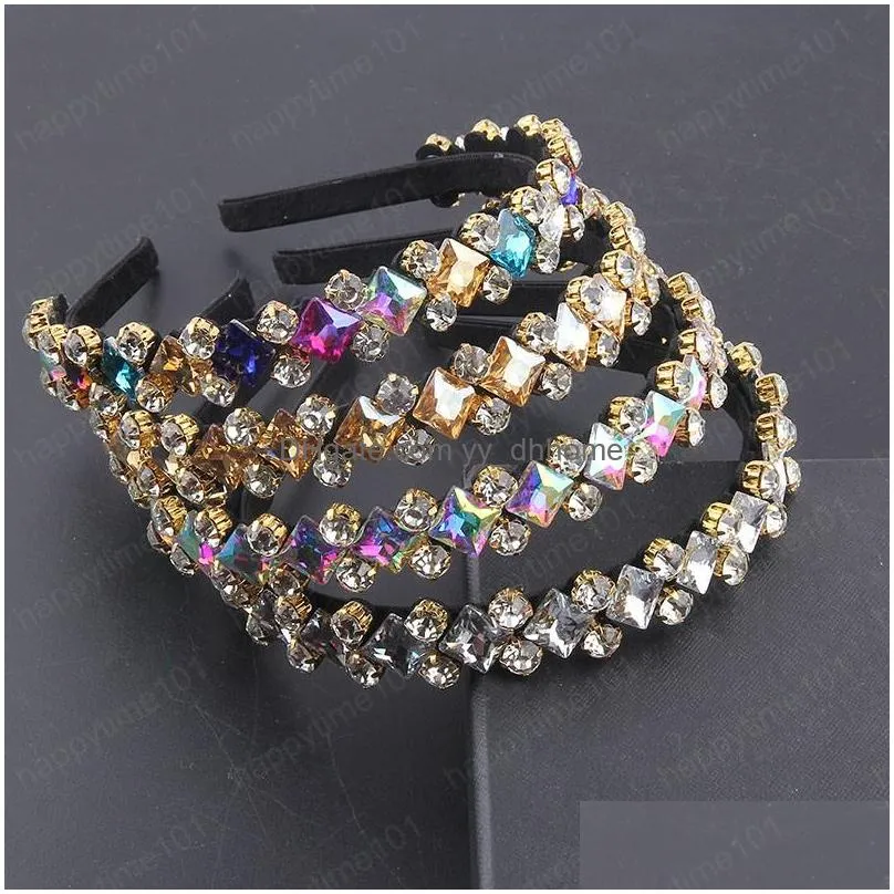 2021 fashion hair accessories bridal luxury vintage sun pearl flower headbands women crystal hairband