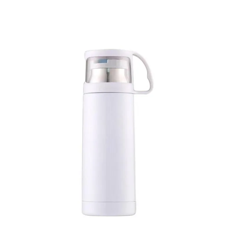 sublimation blank vacuum cup white 304 stainless steel portable tto thermal insulation kettle diy personality 15 5rj j2