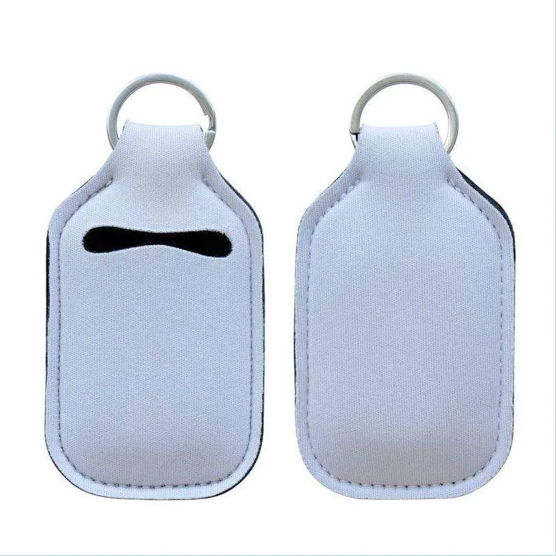 white liquid soap 30ml keybuckle bottles sleeve keychain neoprene hand sanitizer holder keyring without bottle portable compact 1 4ex