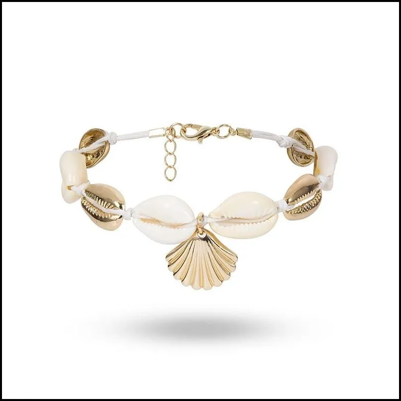 anklets boho summer sea shell anklet bracelet seaside foot chain women fashion jewelry 2159 e3