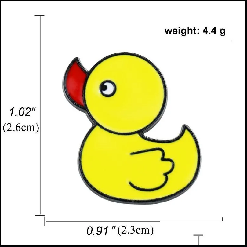 cute little duck animal brooch enamel pin yellow quacker boys girls brooches badges on backpack badge jewelry gifts for kids 6198 q2