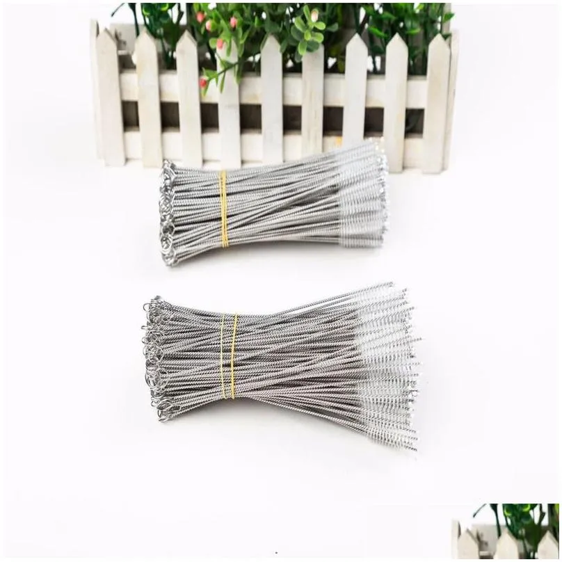 100x pipes cleaner nylon straw cleaners cleaning brush for drinking stainless steel pipe e260531 43 h1