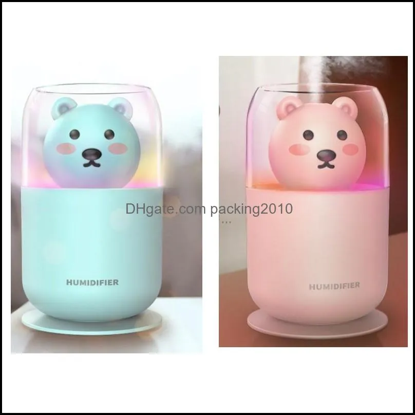 lovely water supply instrument keep moisture pet bear  oils diffusers woman man humidifiers bedroom supplies 20mh k2