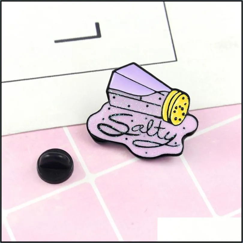 salt jar salty purple enamel creative brooch cartoon enamel pins special tide new lapels denim badge 6161 q2