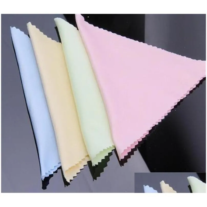 4 colors microfiber cleaning cloths glasses cloth wipe the lens dust lcd screen of psp mp4 soft 13cmx13cm 0 06zt d2