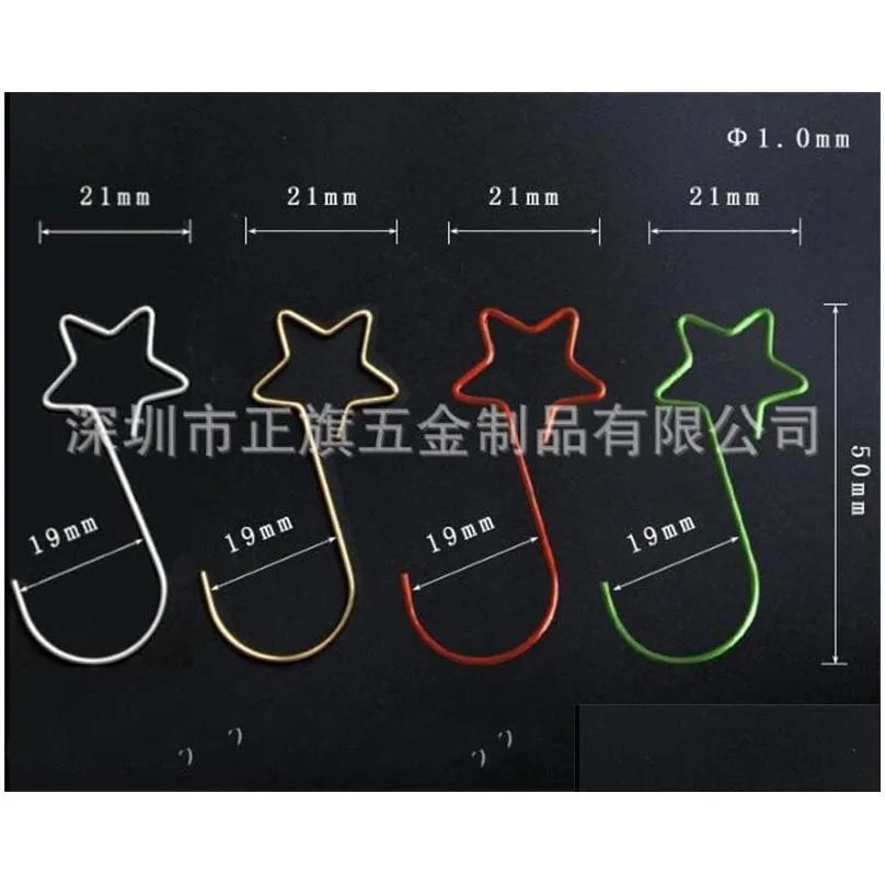 50mm hook star shape 20 pcs one bag gold silver plated hooks green red four colors party supplies decorate home 3 45zq m2