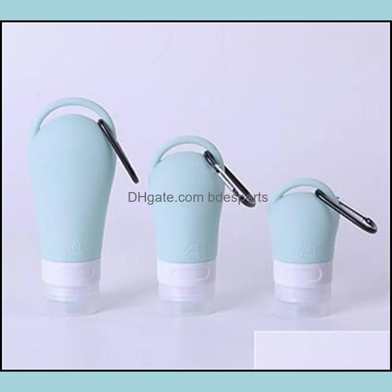 38/60/90ml silicone filling bottles sample refillable bottle empty mini portable travel shampoo soap storage container bottles 186 j2