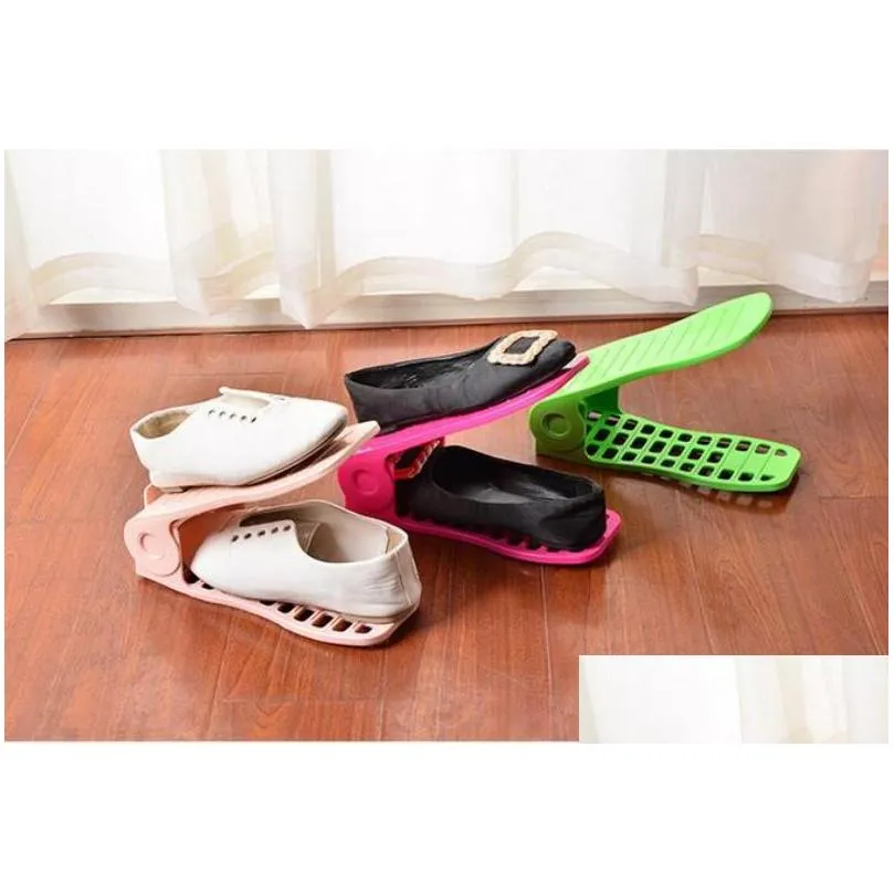 thicken shoe rack adjustable wear resistant indoor storage holders mould proof solid color shoes stand durable 2 8yy bb