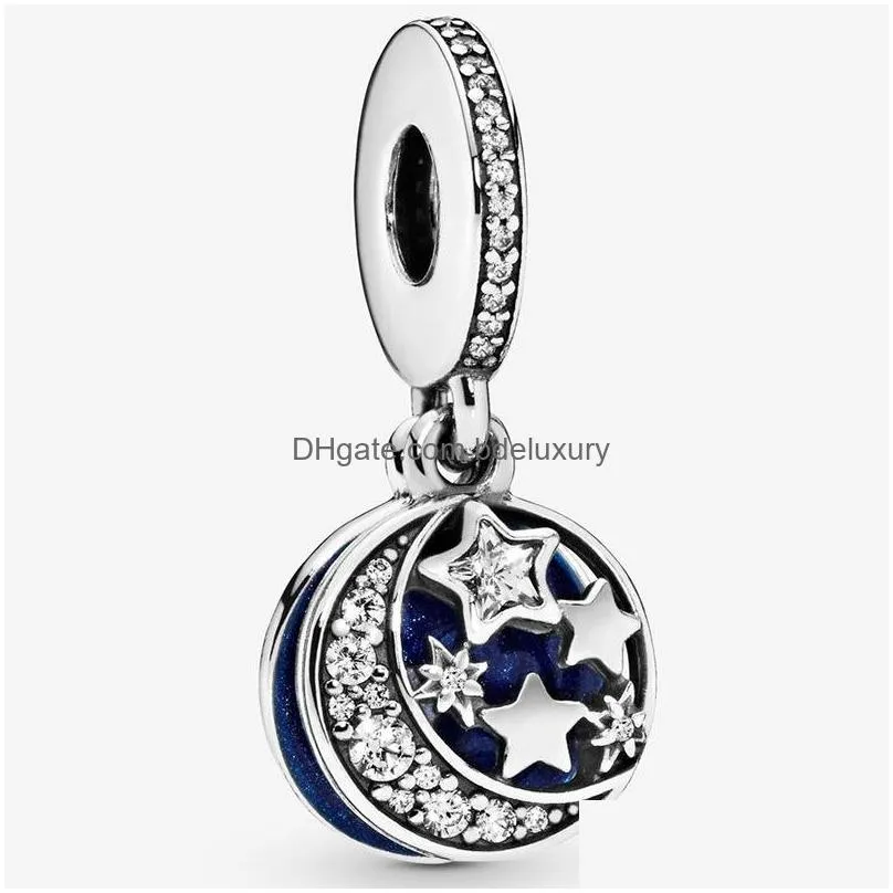 fit pandora charm bracelet european silver charms beads snowflake heart of the ocean dangle cats eye murano glass diy snake chain for women bangle necklace