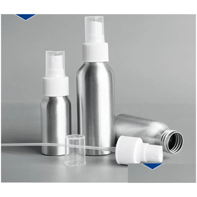 aluminium spray atomiser bottle metal empty bottles fine mist pump atomizer cosmetic container 30ml 50ml 100ml 150 ml 250ml 500m 96 j2