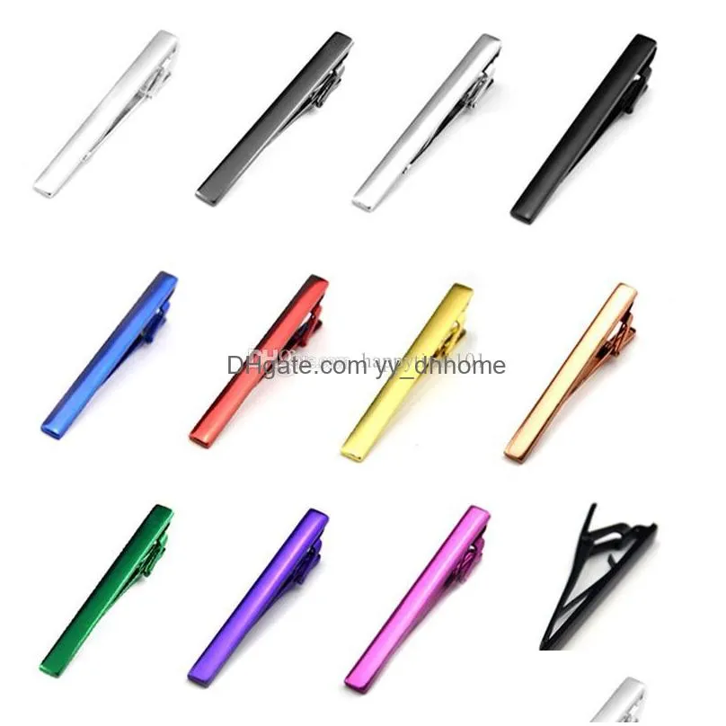 candy colors simple tie clips business suits tie bars fashion jewelry for men
