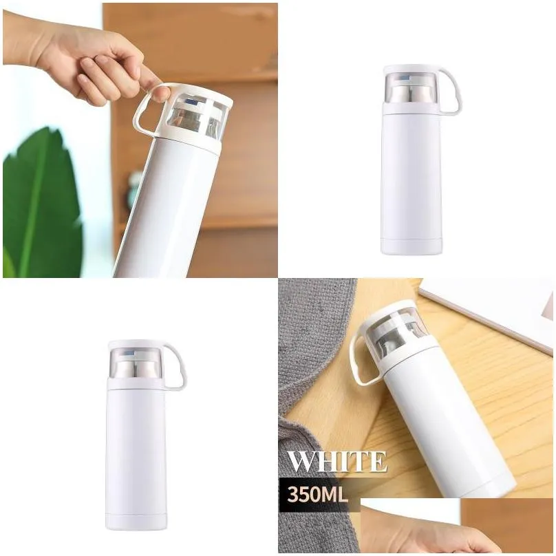 sublimation blank vacuum cup white 304 stainless steel portable tto thermal insulation kettle diy personality 15 5rj j2