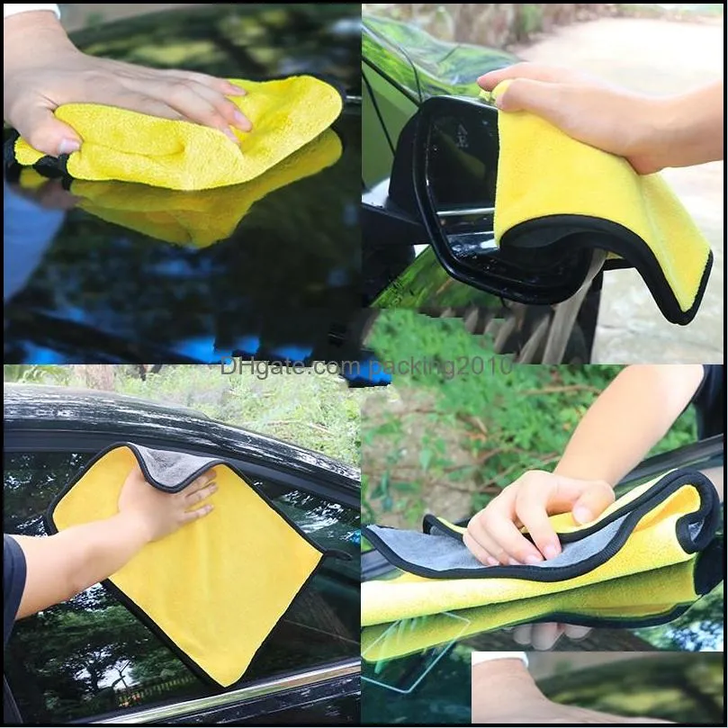 coral velvet towel car wash two sided automobile clean facecloth thickening absorbent towels new arrival 1 5zh k2