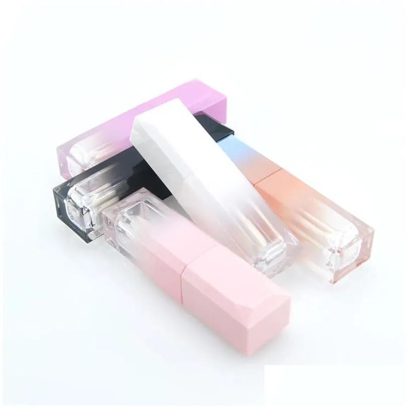 abs plastic lipgloss tube fade multi colour fashion empty clear lip glosses lipstick eyeline eyelash nail polish 1 35ys l2