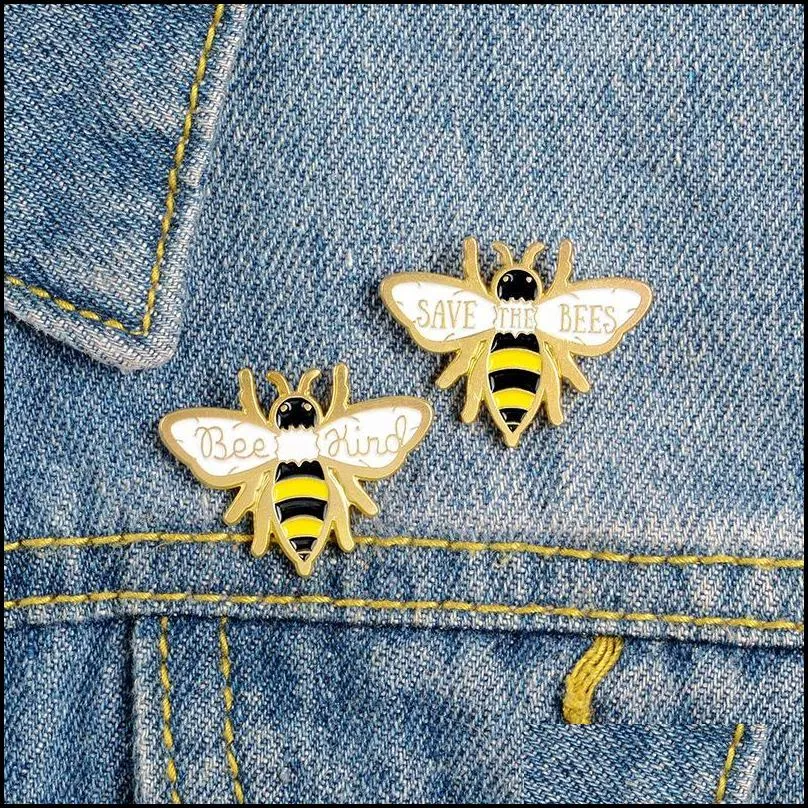 funny enamel brooches pins bee cute small insect women badge christmas shirt decor brooch pin metal kawaii fashion jewelry 1505 e3