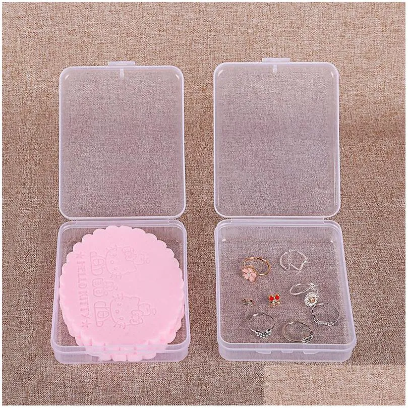 plastic storage containers rectangle mask case empty transparent make up organizers package portable mascarilla jewelry boxes 0 54qb