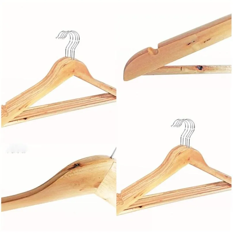 natural wooden clothes hanger coat hangers for dry and wet dual cloth purpose rack non slip wood hangers storage holders supplie 49 p2