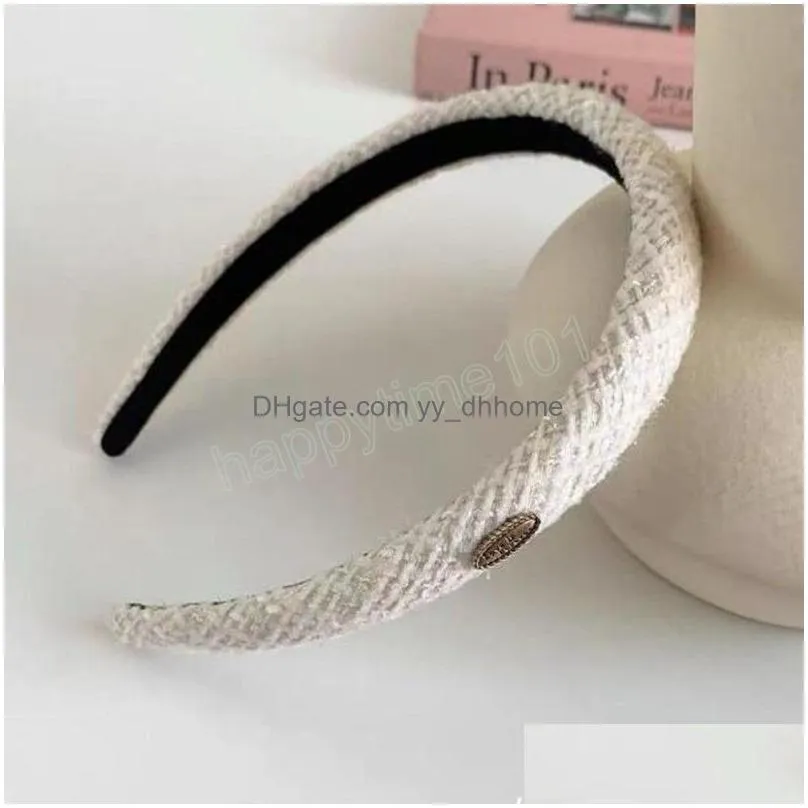 fashion hairband for women  side headband light color turban simple casual headwear hair accessories