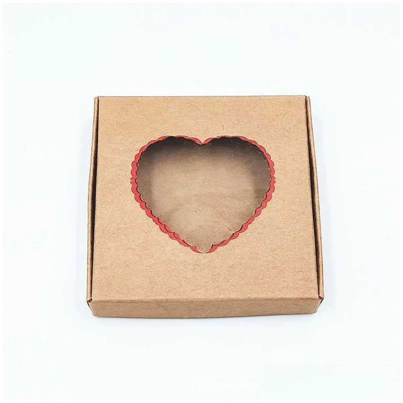 kraft paper box jewelry storage box crafts arts storage boxes jewelry accessories display boxes ear ring necklace organizer 31 l2