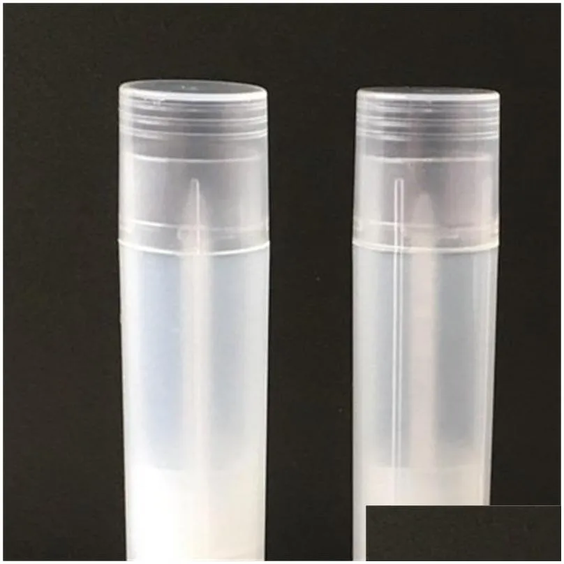 5g cosmetic empty chapstick lip gloss lipstick balm tube and caps container black white clear color ewf1227 172 k2