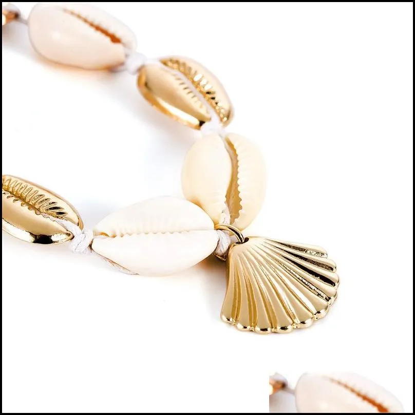 anklets boho summer sea shell anklet bracelet seaside foot chain women fashion jewelry 2159 e3