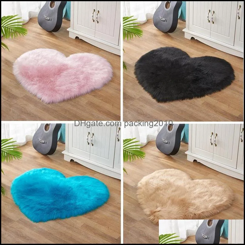 imitation wool rug love heart shaped large living room plush fashion carpets pure color sofa cushion 21xb3 j2