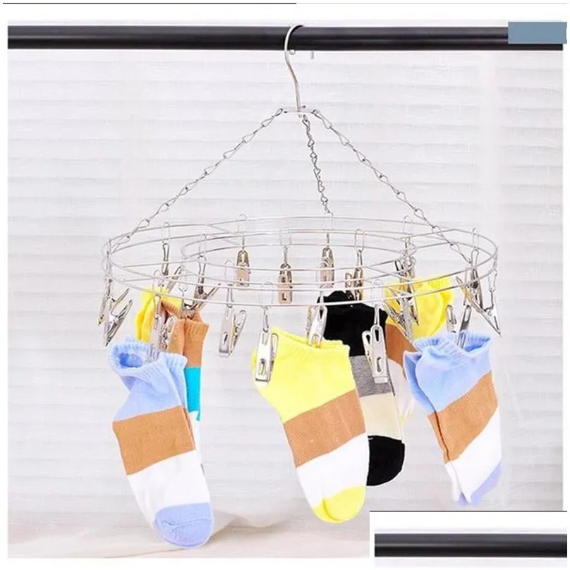 20 clips stainless steel underwear rack prevent clothing deformation drying hanger save space 6qx c r