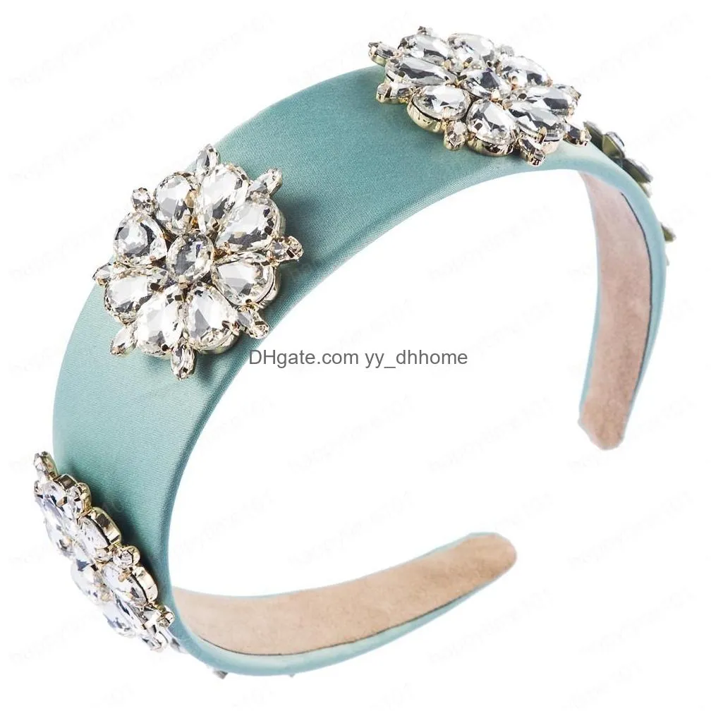  arrivals luxury flower crystal headbands for woman high class super shiny crystal bezel bridal wedding party headbands